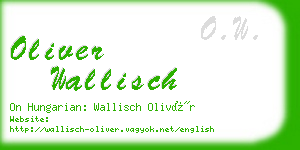 oliver wallisch business card